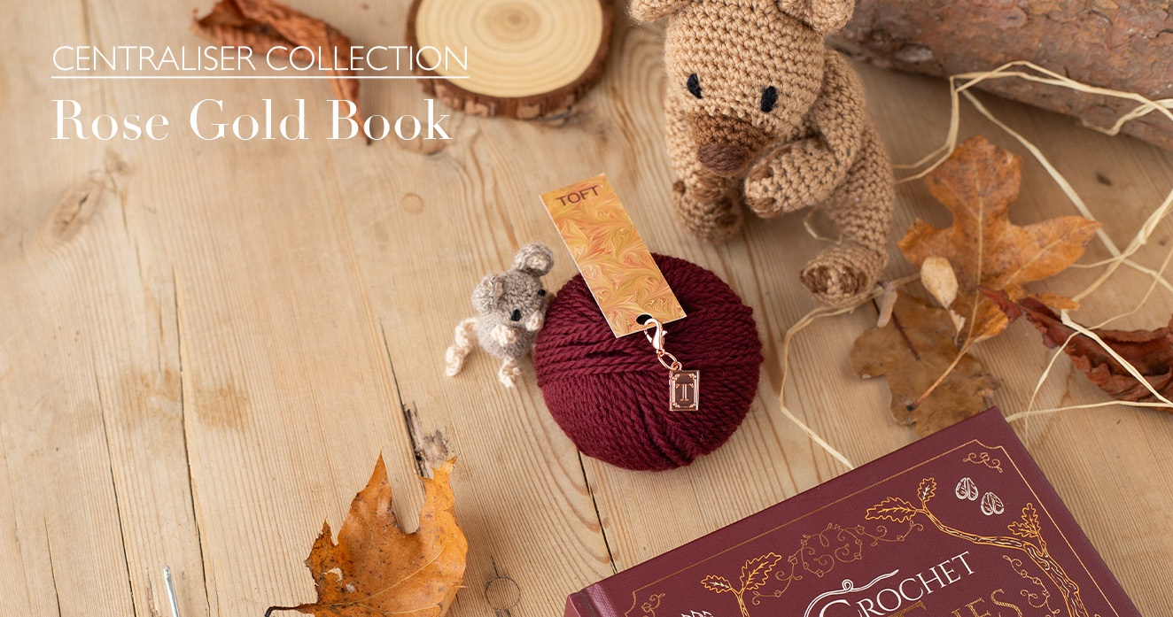 SUBS centraliser collection rose gold book animal fables toft stitch marker